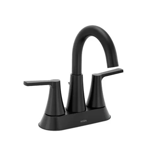 Moen 64432BL Jase Bathroom Faucet Matte Black Centerset High Arc
